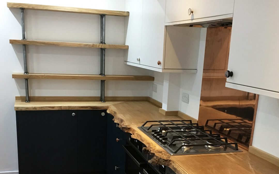 LIVE EDGE OAK & COPPER KITCHEN