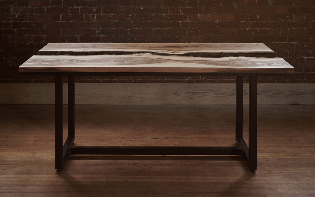 ELM & COPPER LIVE EDGE DINING TABLE